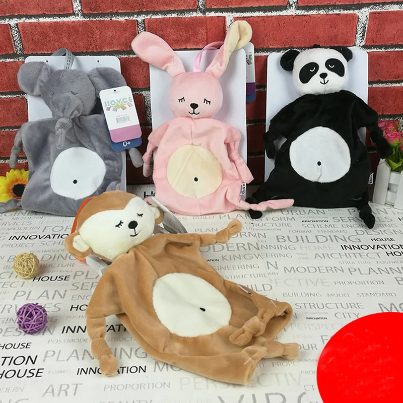 Plush Security Blanket Baby Shower Gift Stuffed Animal Toys Soft Rattle Soothing Towel Elephant PandonMonkey Rubbit | Игрушки и хобби