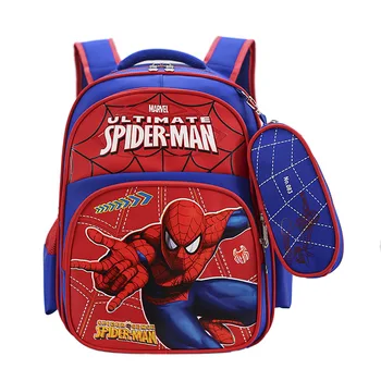 

31*14*41cm The New student Boys school bag Marvel Spiderman child Shoulders backpack factory