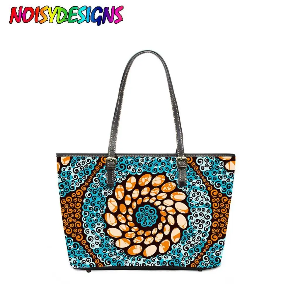 

NOISYDESIGNS Luxury Tote Bag Ladies Fashion Women Shoulder Bag Feminine Vintage Flower Africa Pattern Handbag New Bolsos Mujer