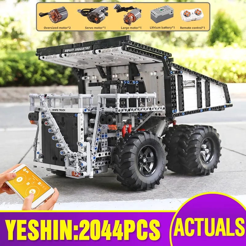 Моторизованный Technic автомобиль игрушки совместимы с MOC 29973 Liebherred RC T284 Mining самосвал