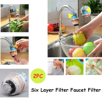 

2PC Household Kitchen Six Layer Filter Faucet Filter Tap Water Purifier Water kitchen accessories faucet water purifier filter