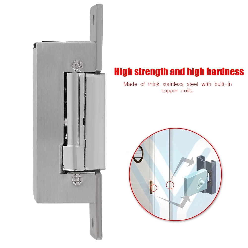Electronic Lock DC 12V Adjustable Narrow-Type Electric Strike Double Unlock Mode Accessories