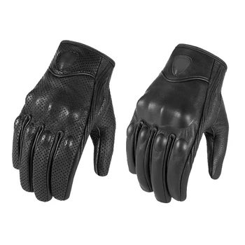 

Genuine Real Leather Motorcycle Gloves Goatskin Touch Screen MX Motocross Gloves Man Racing Riding Gant Dirt Bike Moto Vintage