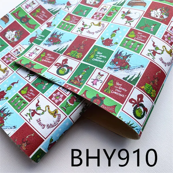 A4 20*33 см Рождественский персонаж из мультфильма виниловый тканевый лист BHY292 - Цвет: BHY910