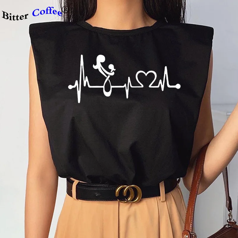 Женская футболка без рукавов Повседневная в стиле Харадзюку с принтом виде