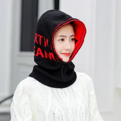 Мужской зимний шарф Skullies Beanies шерстяная шапка зимняя вязаная шапочка головные уборы для мужчин и женщин шапки Gorras шапка маска шапки - Цвет: red