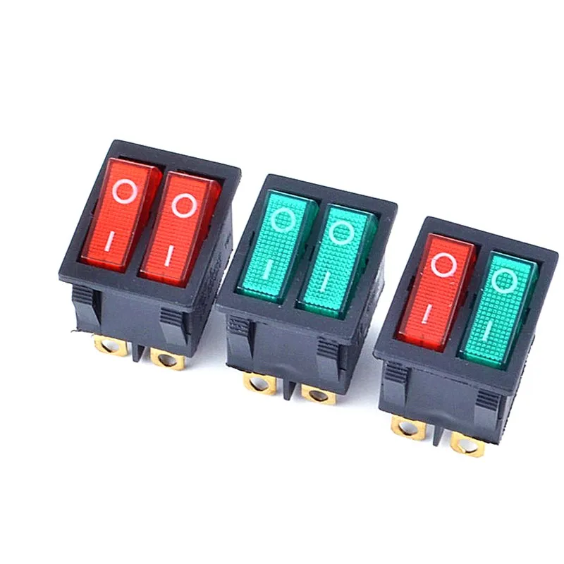 

1PCS KCD8 6PIN 16A 250V 20A 125V Double Light Switch Rocker Switch Waterproof ON-OFF KCD6 Boat Power Switch