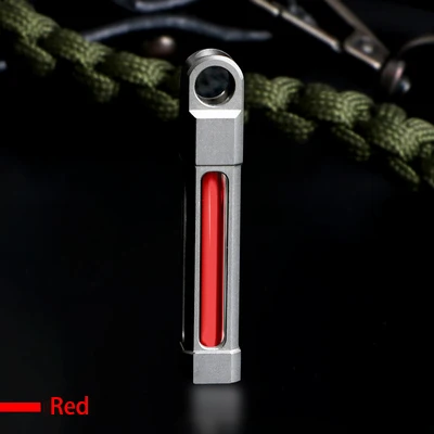 Автоматический светильник, титановый сплав, Тритий, газовая лампа, кольцо для ключей, спасательный аварийный светильник s для безопасности и выживания на открытом воздухе - Цвет: red