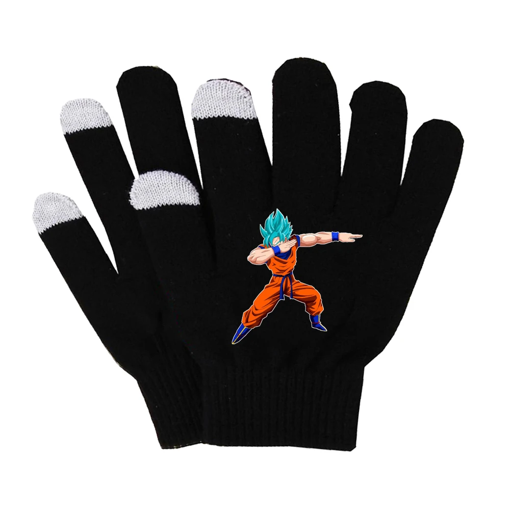 Аниме Дракон перчатки для боулинга плюшевые льняные перчатки зимние мягкие перчатки сенсорный экран смартфон женские перчатки - Цвет: 07