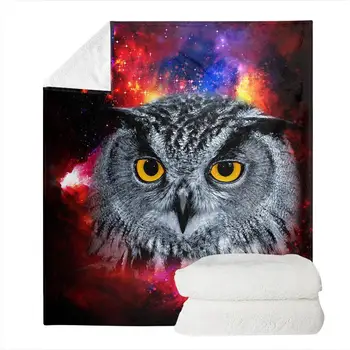 

Customized Owl 3D Printed Throw Blanket Design Warm Microfiber Blankets