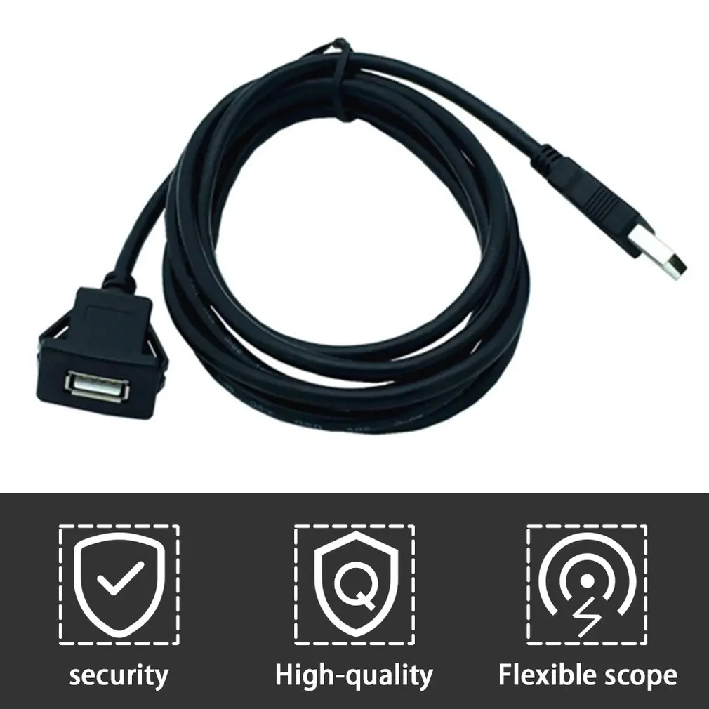 Автомобильная приборная панель флеш-крепление USB гнездо «Папа-мама» панель расширения кабель