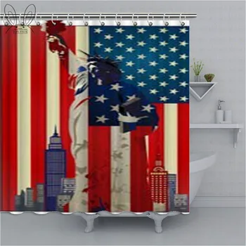 

Flag Print Psychedelic Shower Curtains Waterproof Fabric Polyester Bath Screen Hippie Home Bathroom Boho Decoration Shower sets