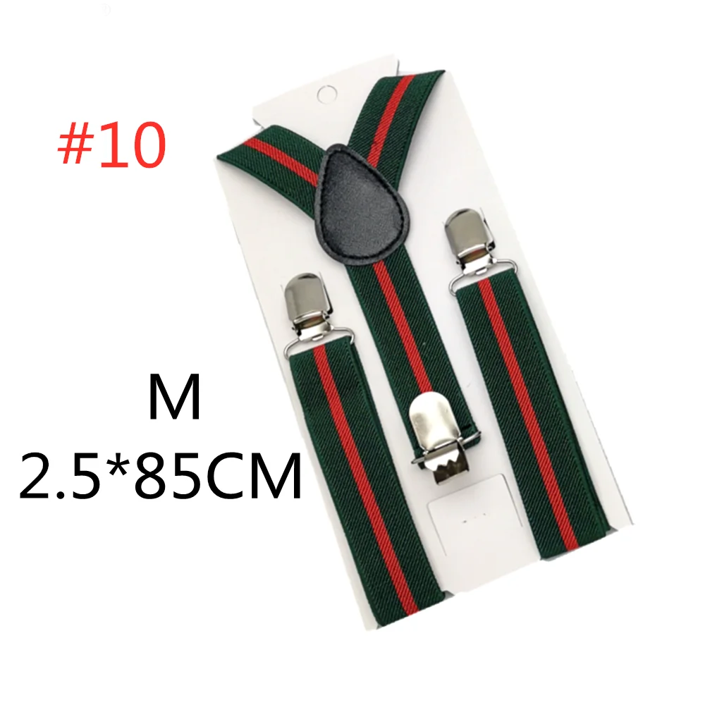 Color 10-85cm Новинка; подтяжки для мужчин, женщин, мальчиков и девочек; цвет красный, белый, Радужный; разноцветные подтяжки в полоску; подтяжки для взрослых и детей; Y-back; подтяжки - Цвет: Color 10-85cm