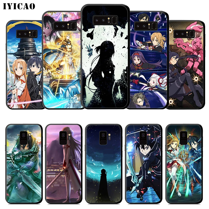 IYICAO Sword Art онлайн мягкий чехол для samsung Galaxy S10e S10 S9 S8 Plus S6 S7 Edge Note 10 9 8 TPU |