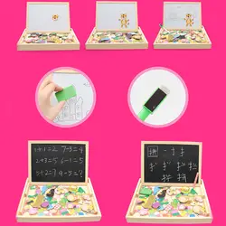 Дети Sketchpad развивающие двустороннее мольберт деревянная головоломка детская игрушка для рисования набор письма магнитная доска игры