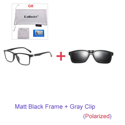 1Frame Gray Clip Ralferty, оптические детские солнцезащитные очки, поляризационные, на магните, на застежке, солнцезащитные очки, очки по рецепту, детские очки, оправа Zero TR8005 - Цвет линз: 1Frame Gray Clip