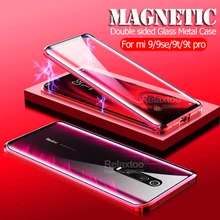 Магнитный чехол для xiaomi mi 9 t двухсторонний чехол из закаленного стекла xiomi xaomi mi 9 9se mi 9 t mi 9 t pro металлический 360 Защитный ковер