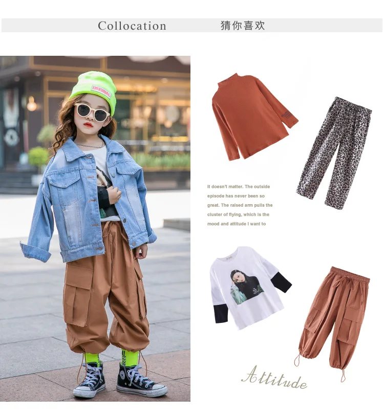 Детская Модная Джинсовая Куртка Harajuku с надписью сзади, свободная джинсовая куртка Modis, детская верхняя одежда, Y1863
