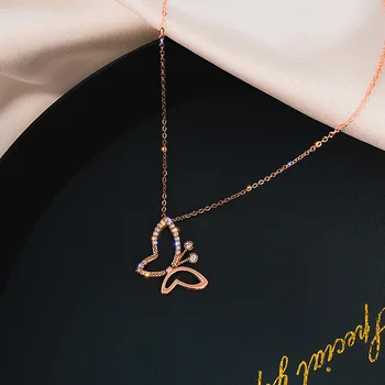 

South Korea Dongdaemun Hollow out Butterfly Pendant Necklace INS Fashion Simple Normcore Style Choker Online Celebrity Celebrity