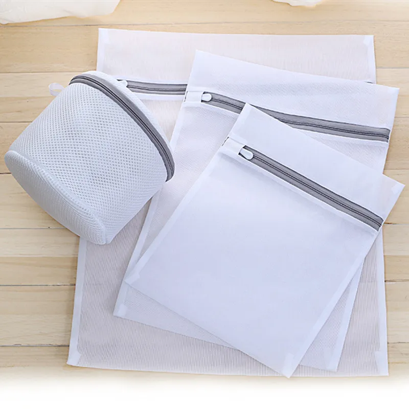 

Hot Sale Mesh Laundry Bags for Washing Machine Travel Clothes Storage Net Zip Bag for Wash Bra Stocking and Underwear
