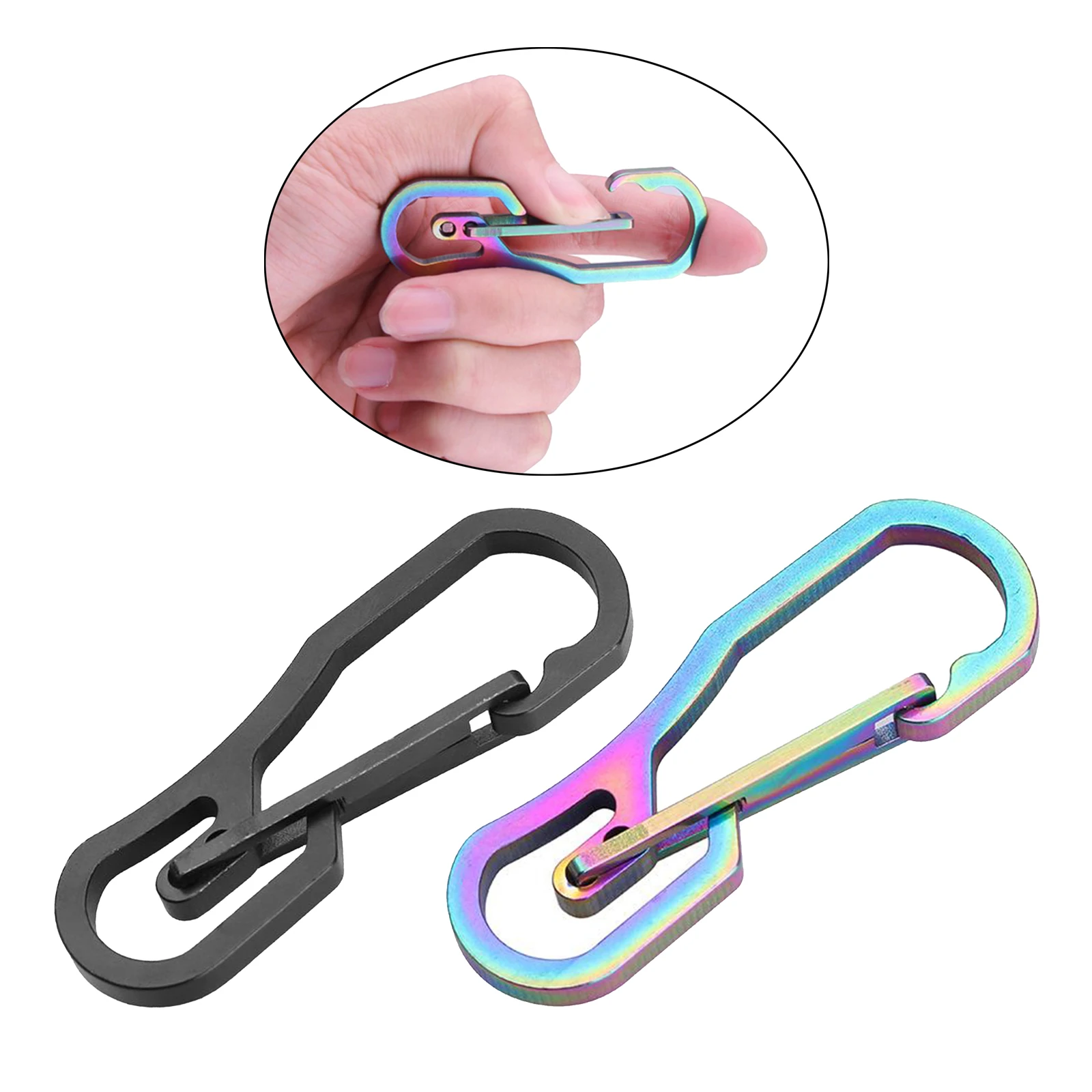 Stainless Steel Carabiner Clip, Durable Spring Snap Hook Key Chain Buckle  Clips for Camping Hiking Fishing Traveling - AliExpress