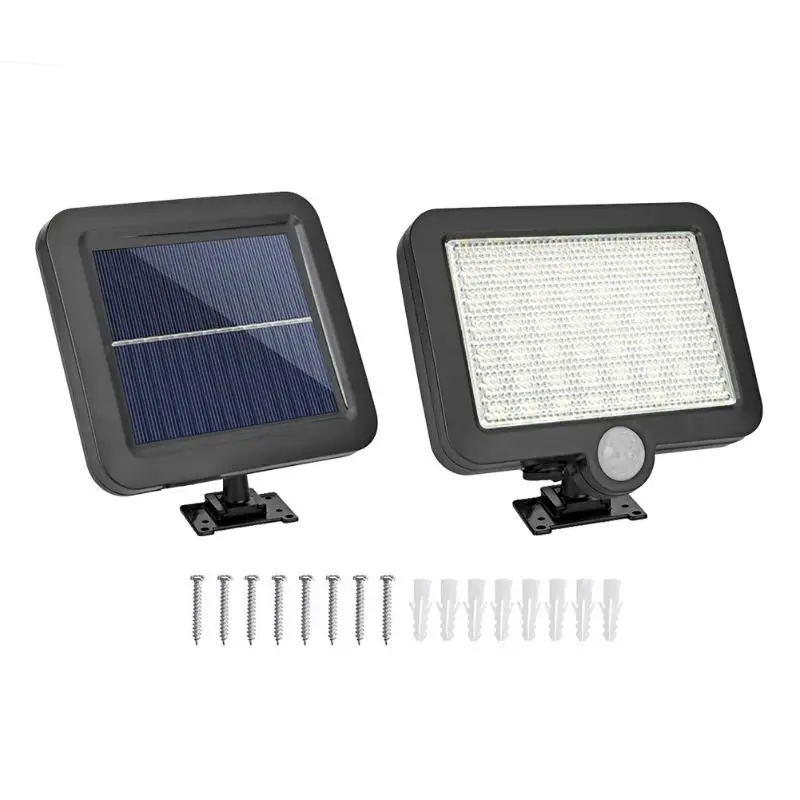 COB 56/100 Led Солнечная Сплит лампа датчик движения водонепроницаемый Наружное ночное освещение