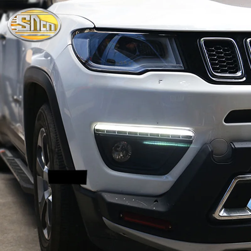 Для Jeep Compass 2016 2017 2018 2019 динамический сигнал поворота Водонепроницаемый дневные