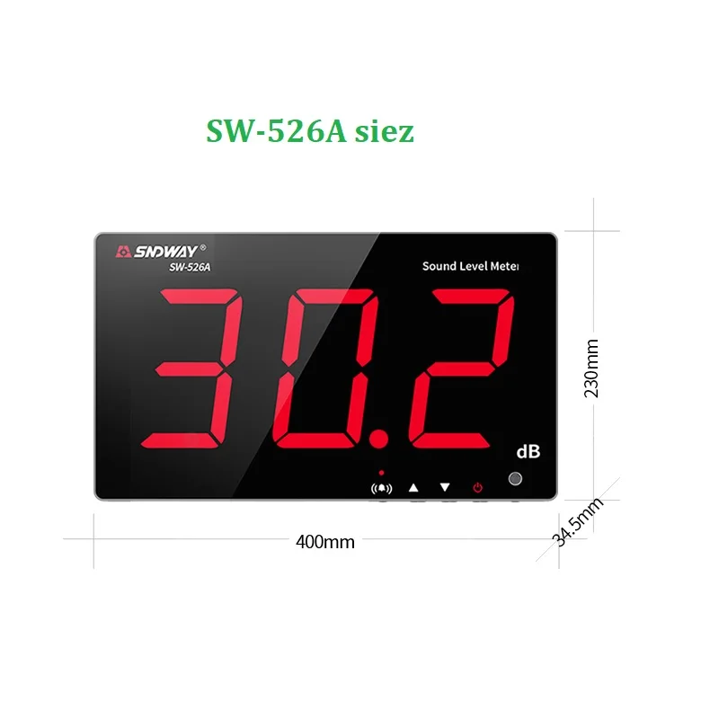 SNDWAY SW-526A 30-130 дБ Цифровой измеритель уровня звука данных ПК через USB настенный тестер для мониторинга шума децибел диагностические инструменты