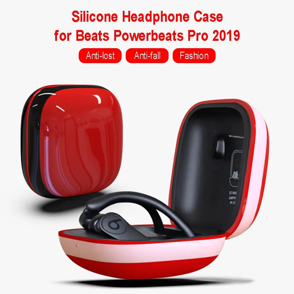 Силиконовый чехол для наушников зеркальная bluetooth-гарнитура коробка для хранения наушников для Beats Powerbeats Pro