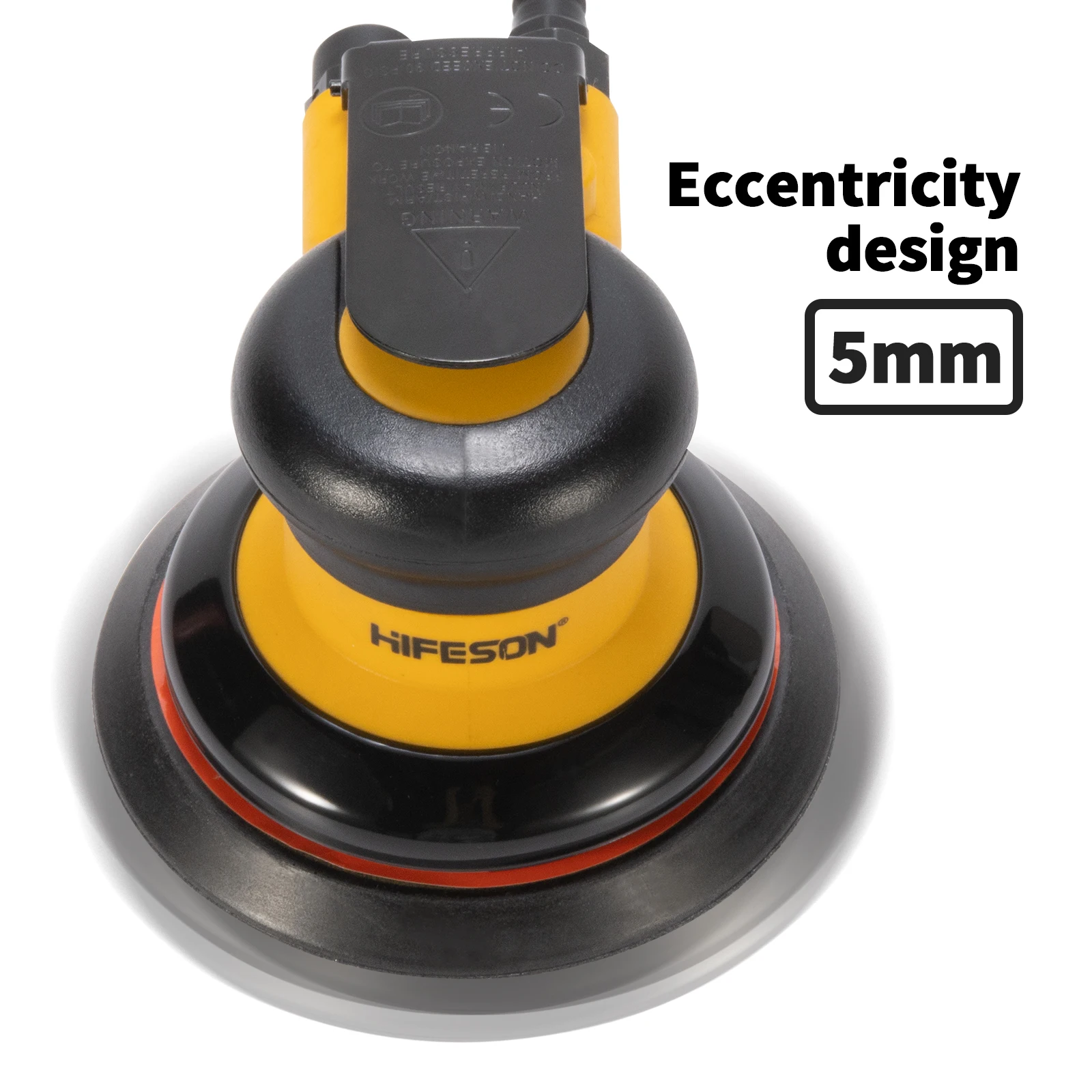 5/6 Inch Pneumatic Air Orbital Sander Polisher Tool Polishing Random Orbital Machine Grinder for Car Paint Care Rust Removal 5