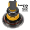 5/6 Inch Pneumatic Air Orbital Sander Polisher Tool Polishing Random Orbital Machine Grinder for Car Paint Care Rust Removal 5