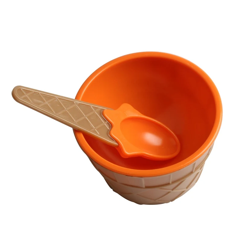 Безопасное Кормление Детские миски тарелки детская посуда контейнеры для еды чашки детские блюда стаканчики для мороженого ложки, столовая посуда подарок - Цвет: O