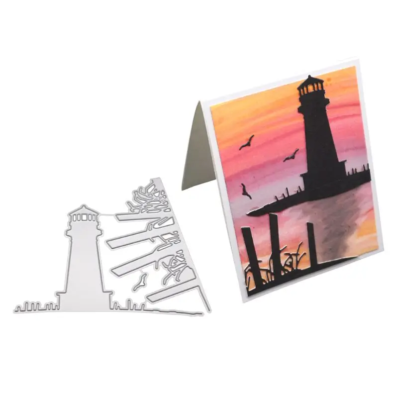 

Lighthouse Metal Cutting Dies Stencil DIY Scrapbooking Album Stamp Paper Card Embossing Crafts Decor