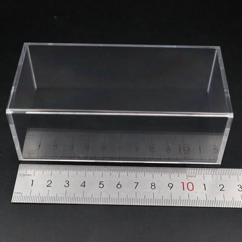 5.5x2.75x1.5 SPCASE 1:43 Spark Gray Base w/Clear Dust Cover Display Case 
