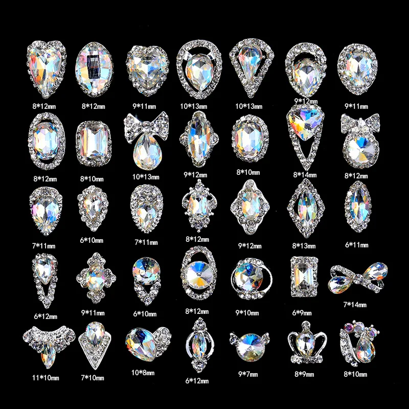 

10 pieces of new color diamond manicure decoration gold gem manicure manicure decoration Moon Star Jewelry Design