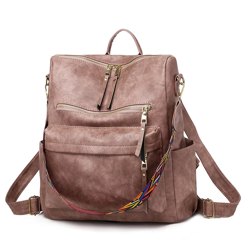 

Fashion New Women Backpack High Quality PU Leather Female Shoulder Bags For Teenage Multifunction Travel School Backpacks Bolsas