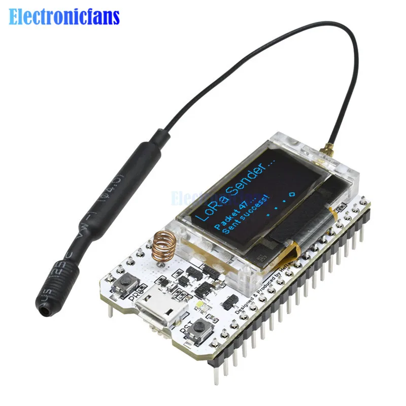 2 шт. SX1276 ESP32 0 96 дюймов синий oled дисплей Bluetooth wifi Lora комплект 32 модуля IOT макетная