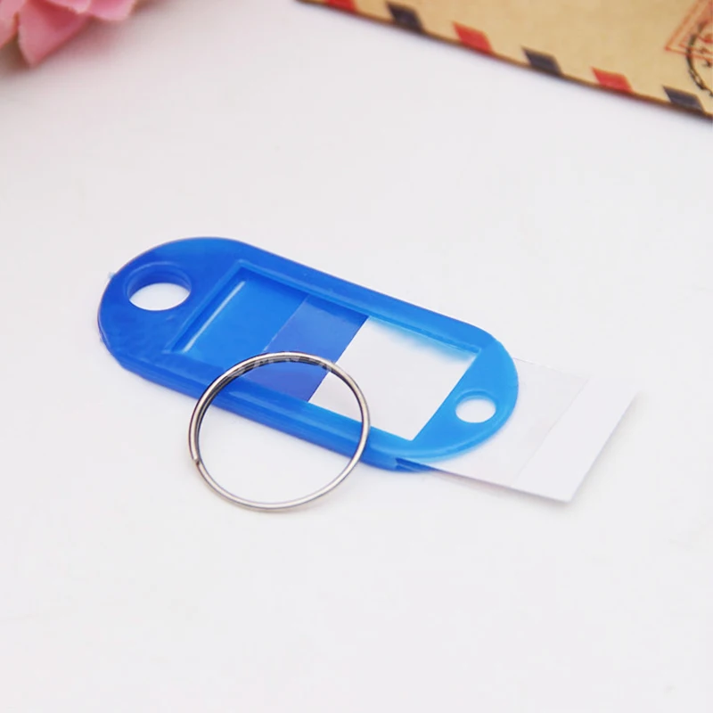 1/10/50Pcs Plastic Keychain Key Fobs Luggage ID Tags Labels Rings With Name Cards Chain Keyring|Брелоки| |