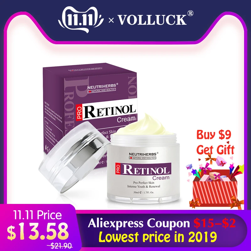 Neutriherbs Retinol Moisturizer Cream Vitamin A Vitamin E Collagen Cream for Face Facial Care 50g