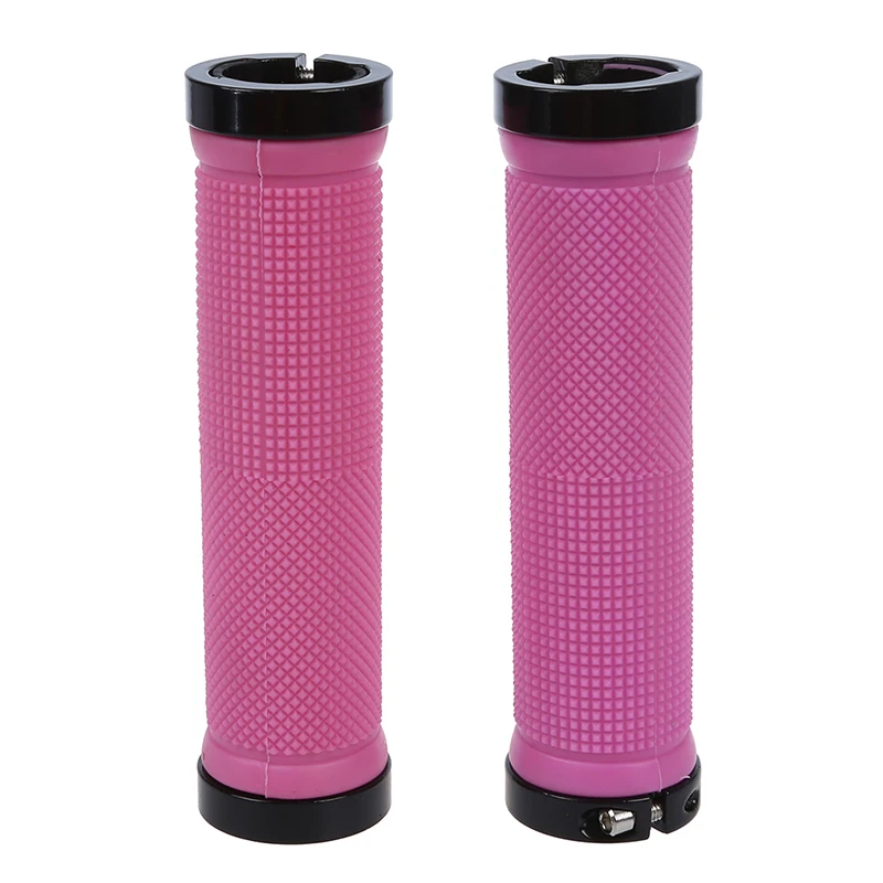 

Double Road Mountain MTB BMx Bike Cycle Bicycle Lock on Locking Handlebar Grips - Pink