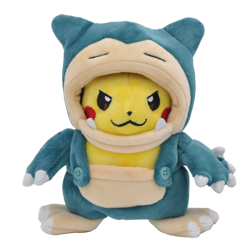 Pokemon Cosplay Snorlax Cape Pikachu Plush Soft Toy Doll Teddy 8" 