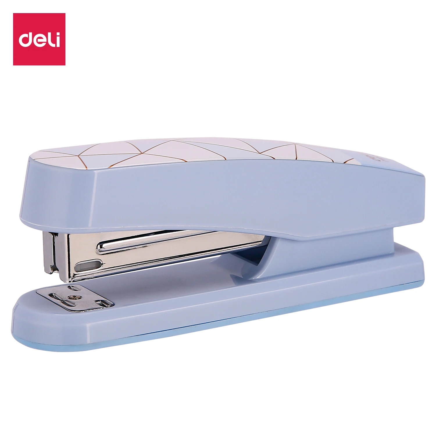 DELI Fashion Office Stapler NO.12 Half Strip stapler 24/6 & 26/6 smooth stapling Push Stapler Hand Stapler Metal Stapler