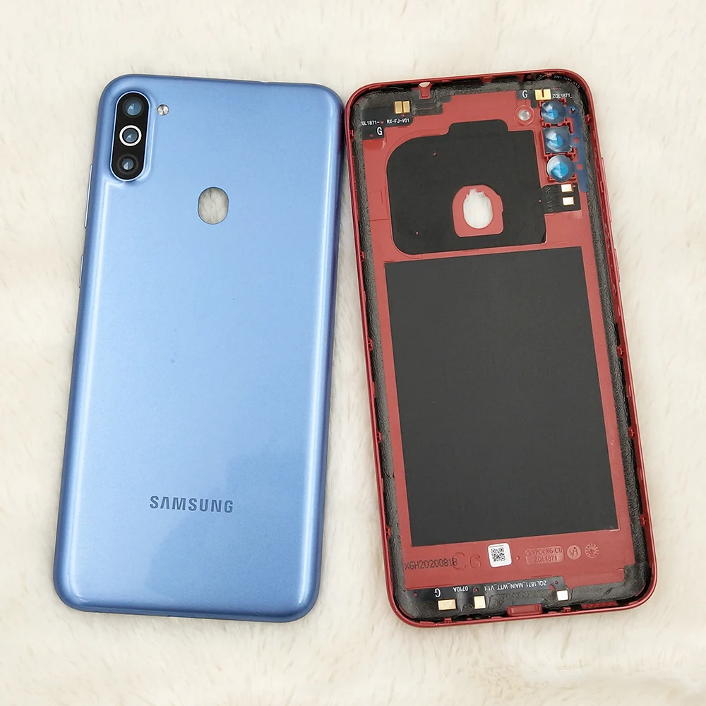 Original Samsung Galaxy A11 A115 A115F Plastic Back Battery Cover Rear Door Housing For Samsung A 11 Replacement With Camera Len samsung cute phone cover