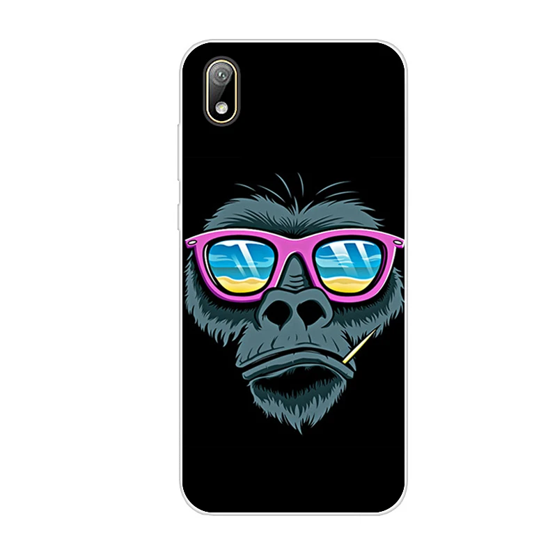 Лаванда For Huawei y5 Case bumper Silicone TPU back Cover Soft Phone case For Huawei Y5 coque bumper 5.71 inch Cat flower - Цвет: Лаванда