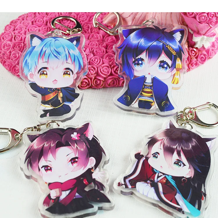 Touken Ranbu онлайн косплей акриловый брелок Mikazuki Munechika Nakigitsune симпатичная цепочка для