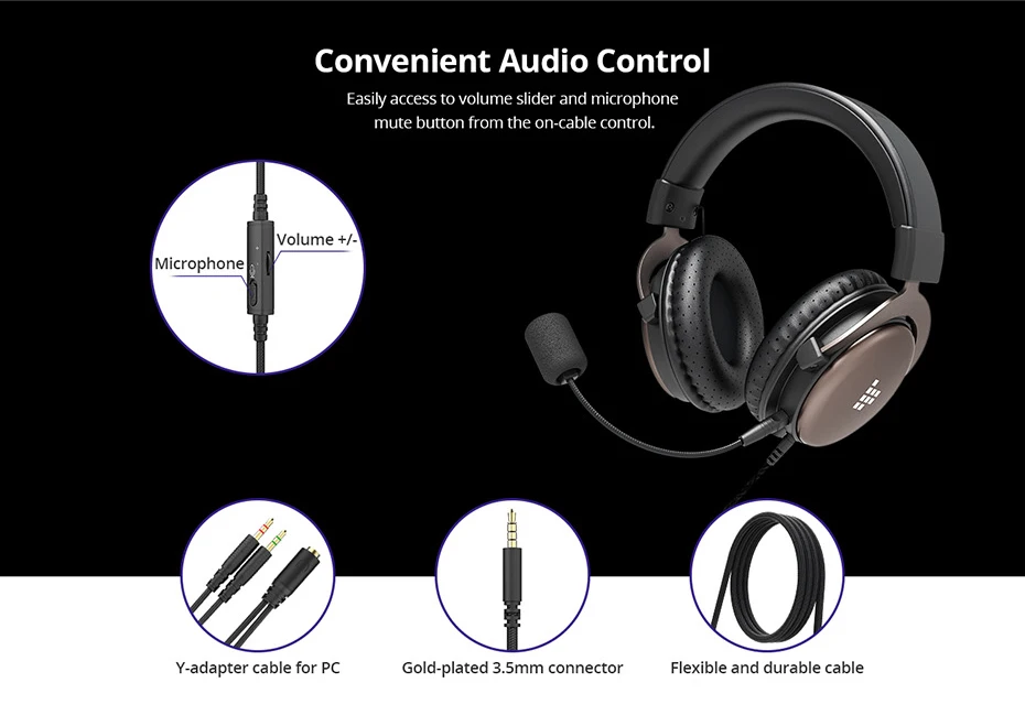 Tronsmart Sono Gaming Headphones Headset Gamer Wired Headphones for computer with Mic for PS4,Xbox One,Switch and Mobile Devices (6)