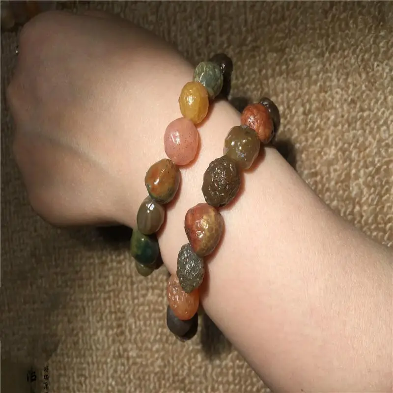 Alxa Гоби агатовый камень браслеты бусины из природных камней и минералов натуральный камень ювелирные изделия натуральный камень аметист