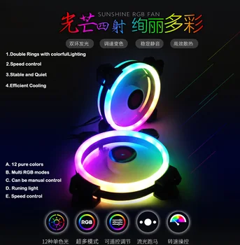 

WinKool 12CM ARGB LED Coolng Fan 5volts LED Light Fit 120mm Radiator or PC BOX
