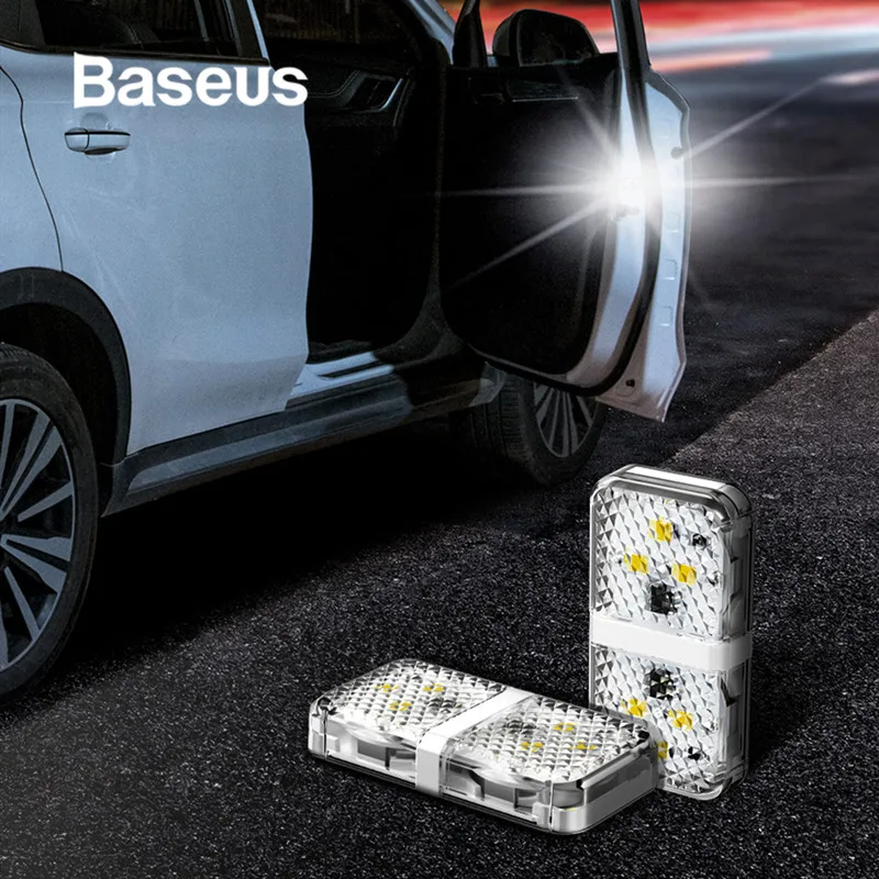 Baseus 2Pcs 6 LEDs Car Openning Door Warning Light Safety Anti-collision Flash Lights Wireless Magnetic Alarm Signal Lamp Baseus 2Pcs 6 LEDs Car Openning Door Warning Light Safety Anti-collision Flash Lights Wireless Magnetic Alarm Signal Lamp
