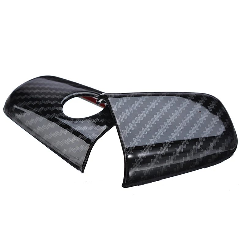4pcs/set Black Door Handle Cover Carbon Fiber Style Universal For Mitsubishi Lancer EX Evolution X 08-17